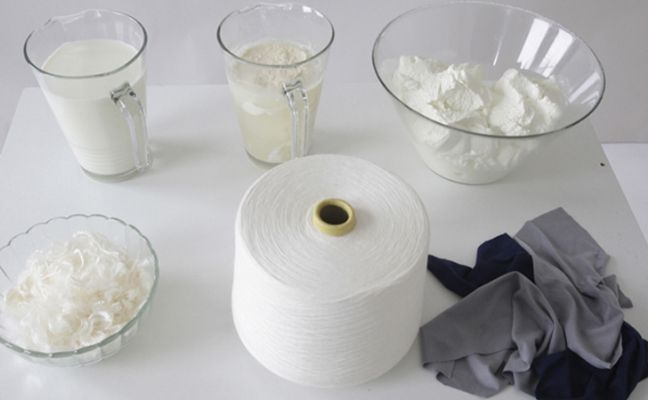 QMilch : une fibre textile à base de protéine de lait vache.